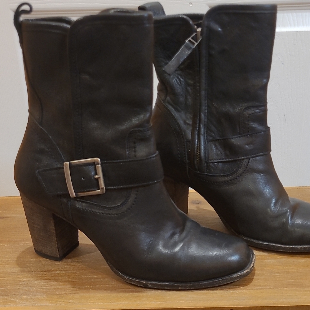 Trask Women's Black Leather Becca Boot-Sz 9M
